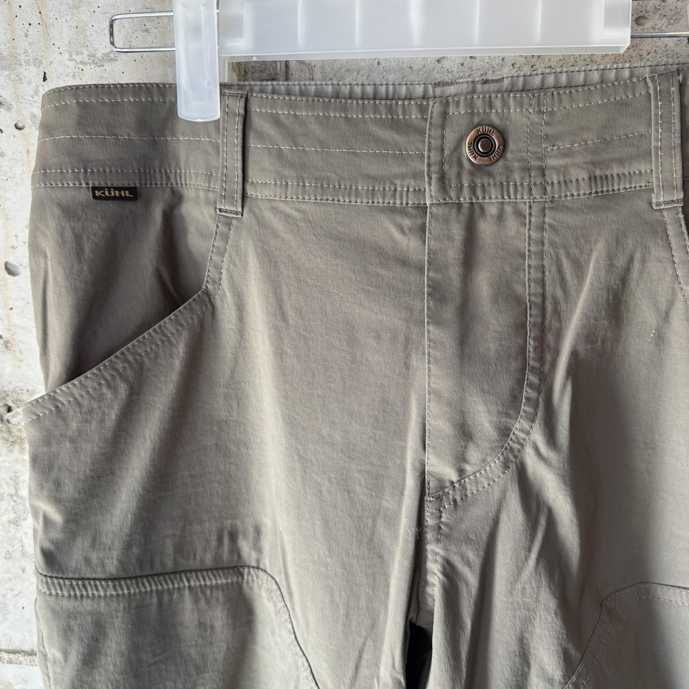 Kuhl Pants Mens 32x28 Gray Stretch Hiking Zip Pocket Lined Nylon Outdoor Travel - Picture 2 of 8